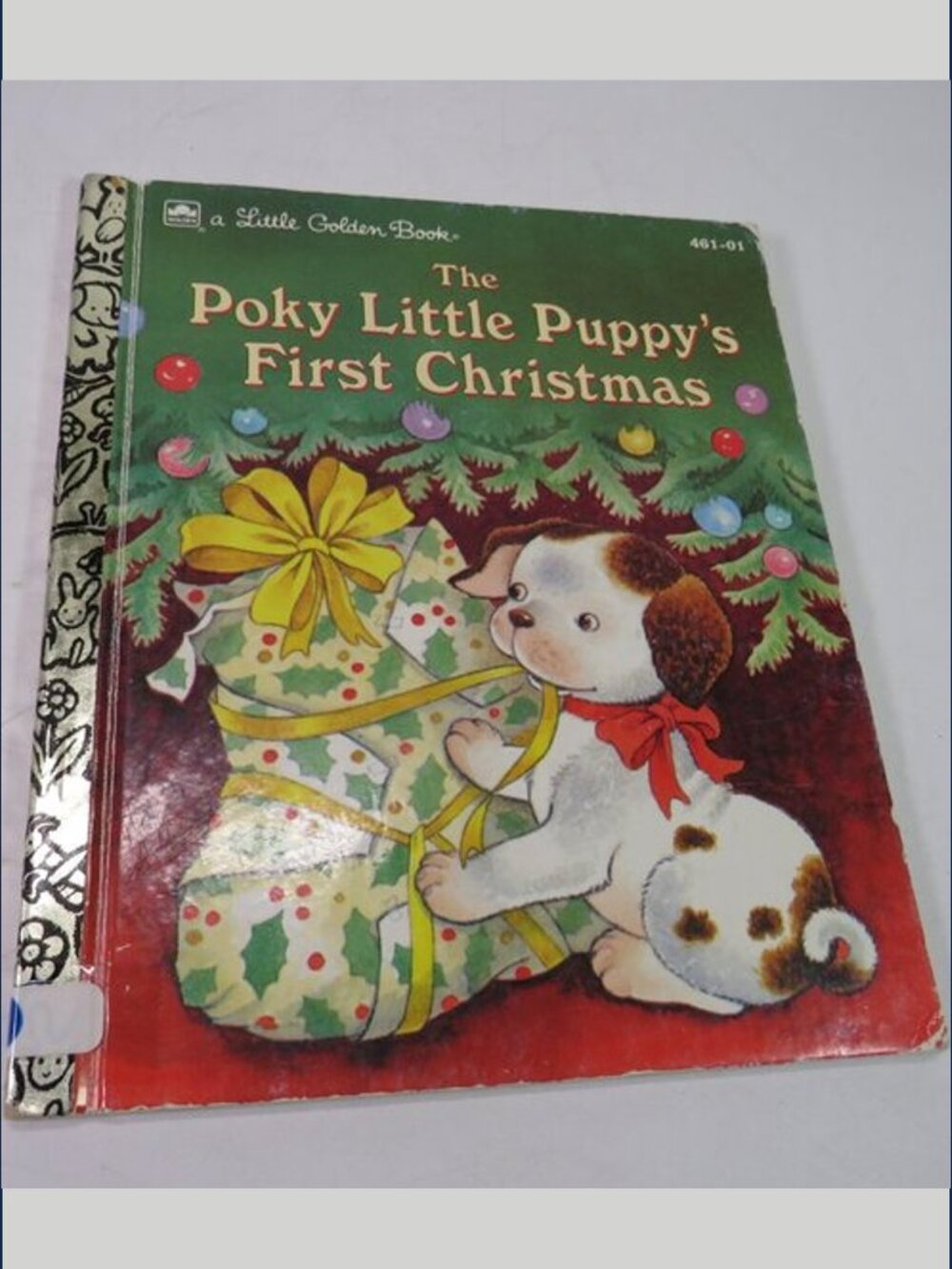 The Poky Little Puppy's First Christmas Little Golden Book 1993 Vintage hardback